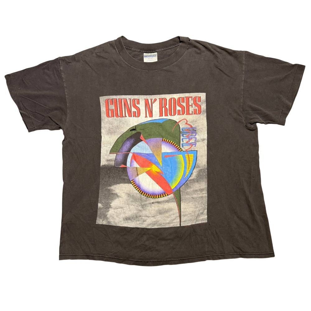 Vintage 1992 Guns N Roses Coma World Tour T-Shirt Brockum L/XL Single Stitch